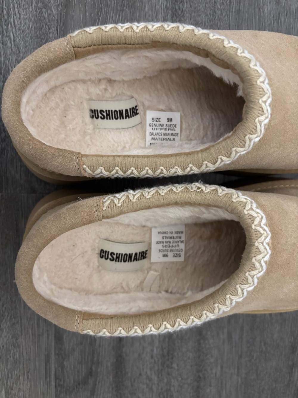 Women’s Cozy Slip-On Suede Mules in Tan - Picture 3 of 6